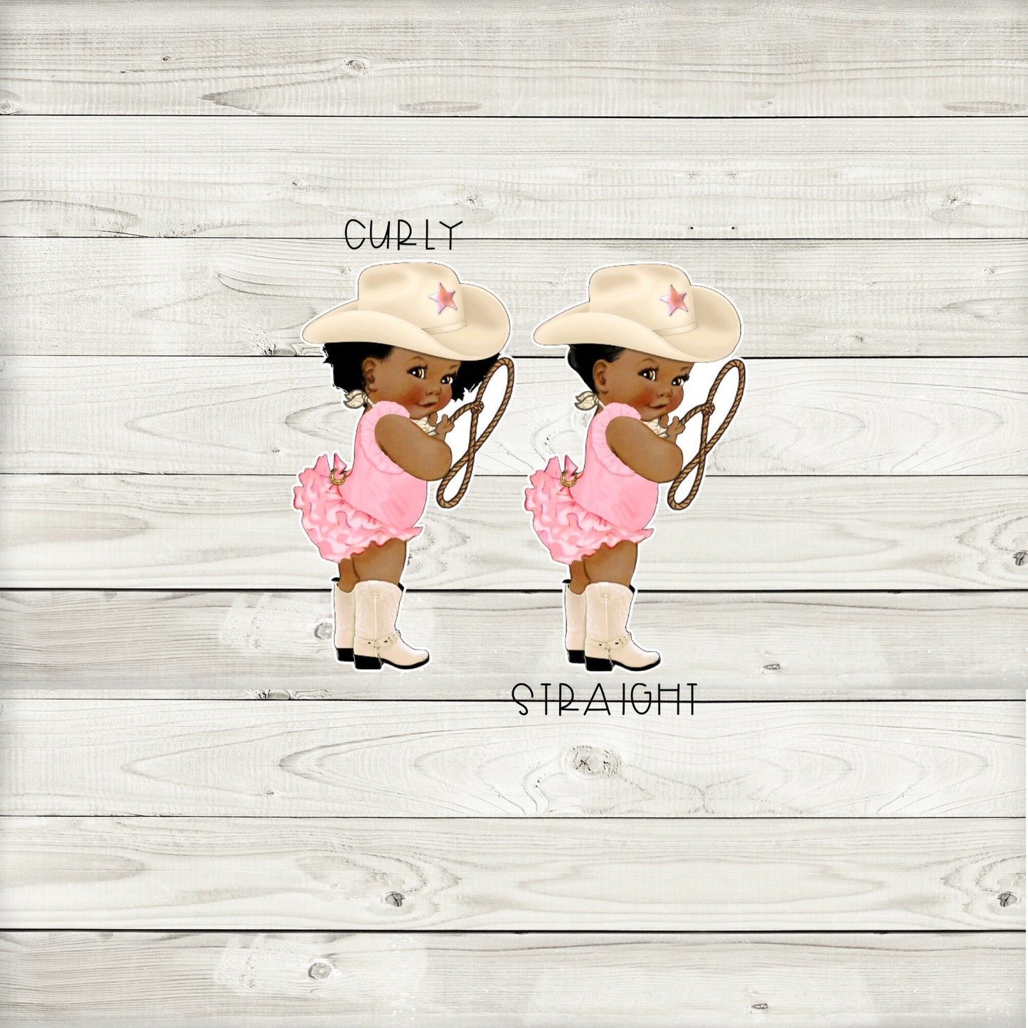 western cowgirl baby shower cupcake toppers (set of 12) cg02b