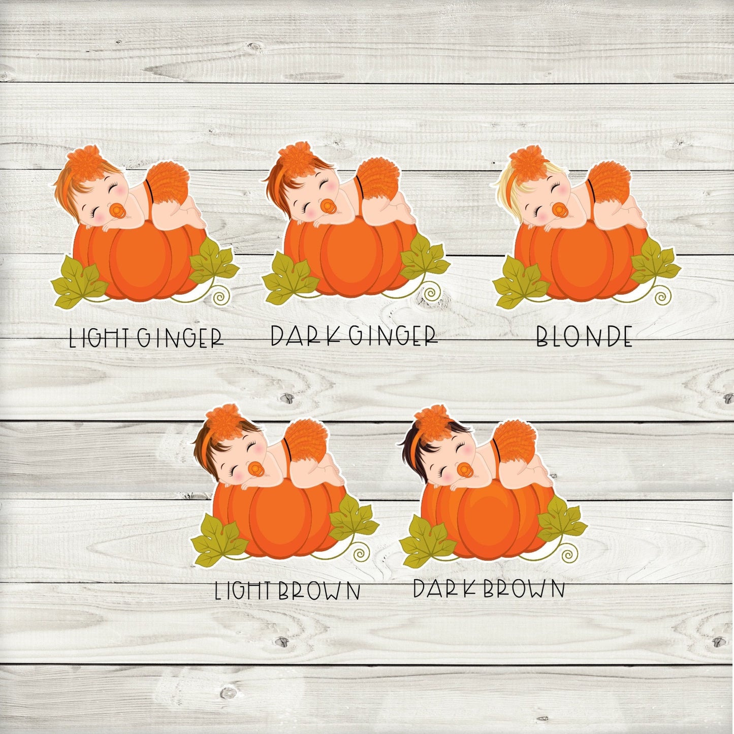 little pumpkin cupcake toppers (set of 12) lp02w