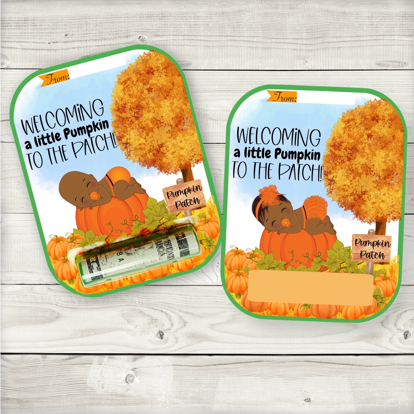 african american little pumpkin money card holder (style 1)