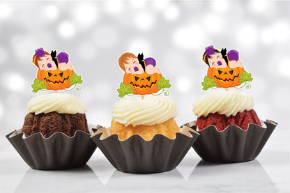 Little Pumpkin Halloween Cupcake Toppers (Set of 12) LP03W