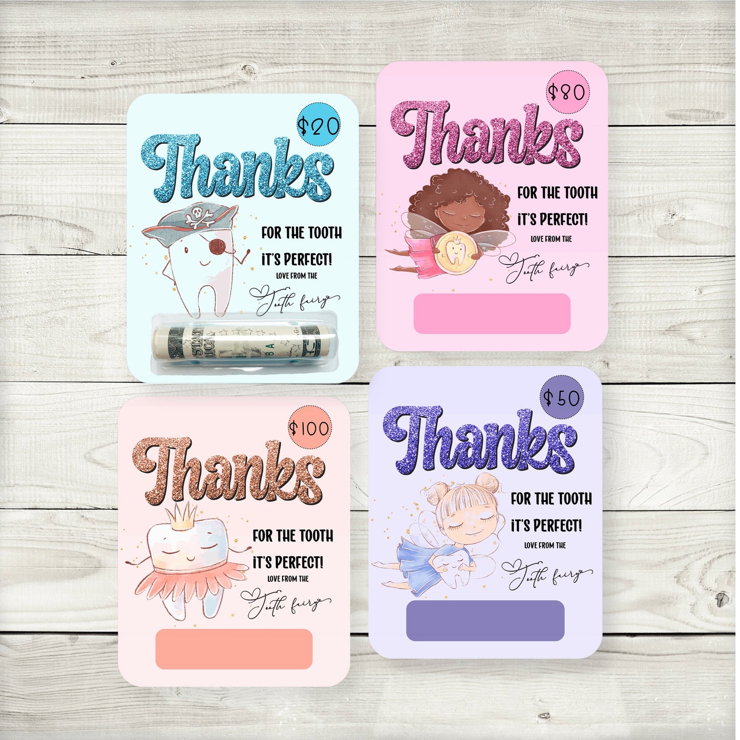 tooth fairy money card holders