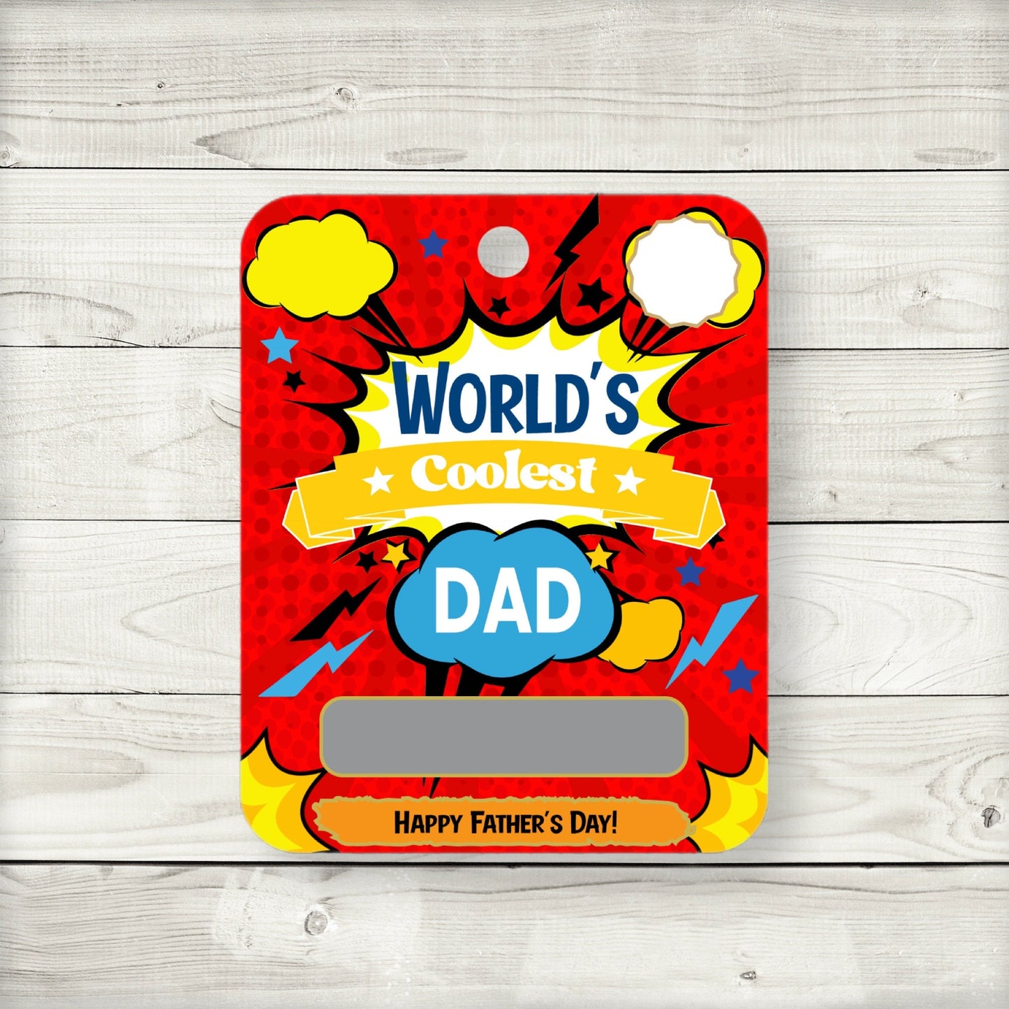 superhero comic father’s day money card holder