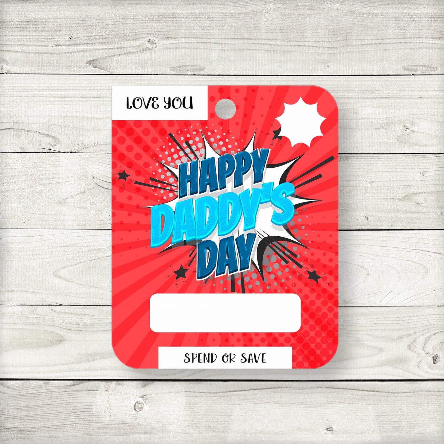 superhero comic pop father’s day money card holder