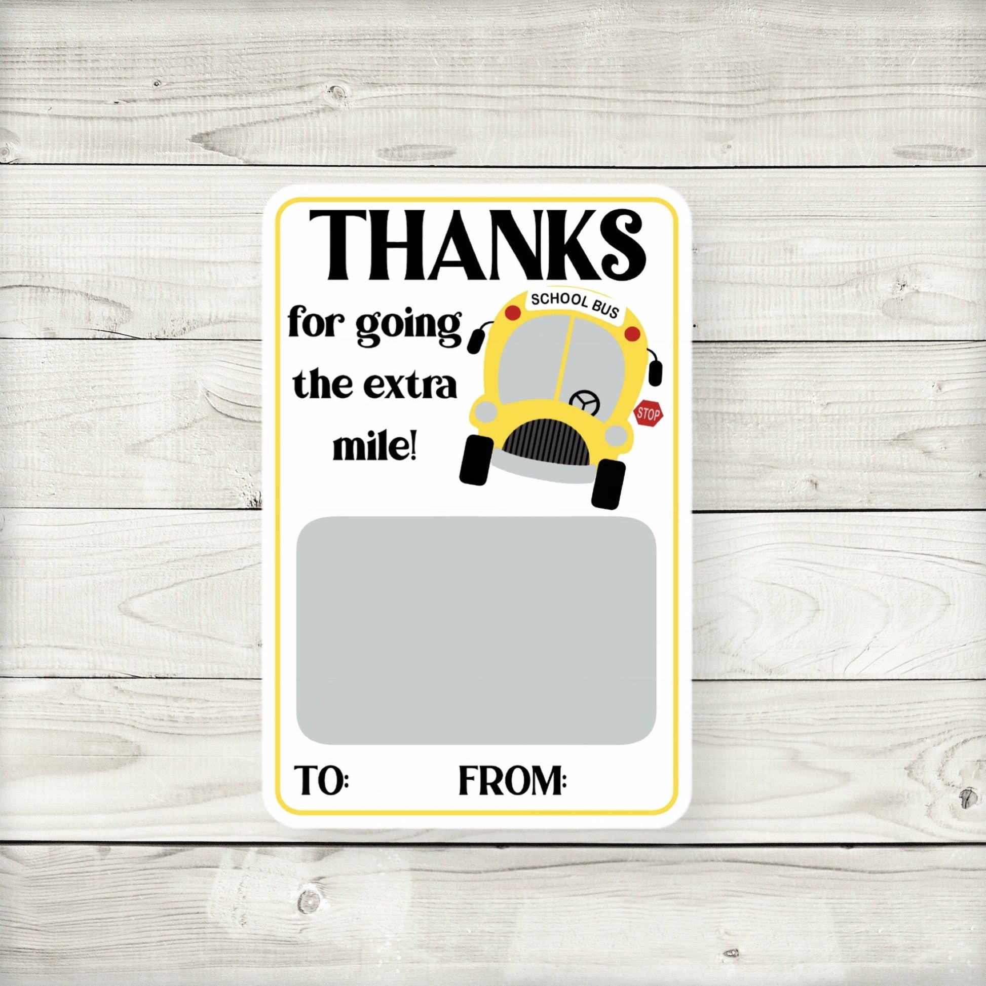 Bus Appreciation Gift Card Holders