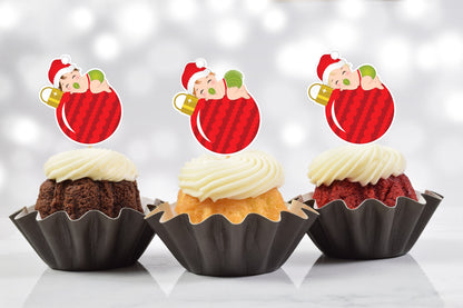 Christmas Baby Cupcake Toppers (Set of 12) CW01B