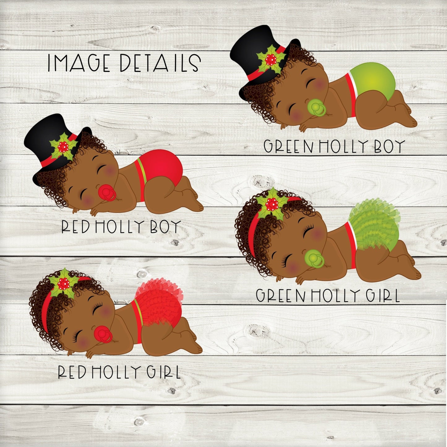 christmas baby cupcake toppers (set of 12) cb02b