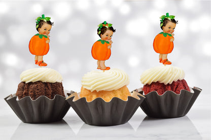 Little Pumpkin Cupcake Toppers (Set of 12) LP01L