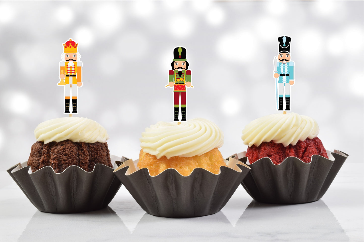 nutcracker cupcake toppers (set of 12)