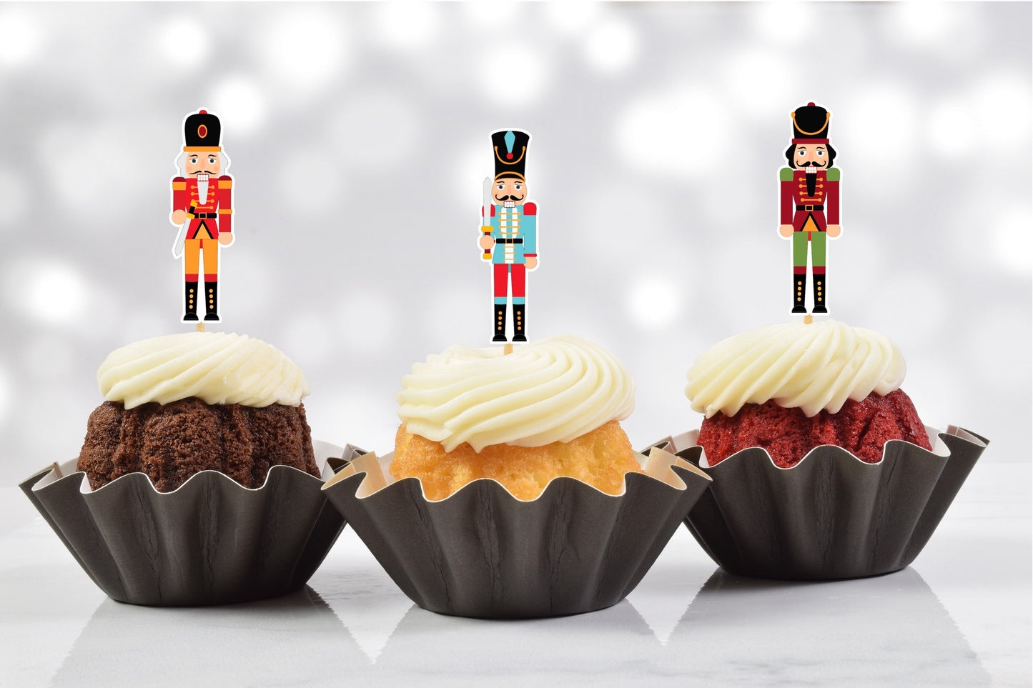 nutcracker cupcake toppers (set of 12)