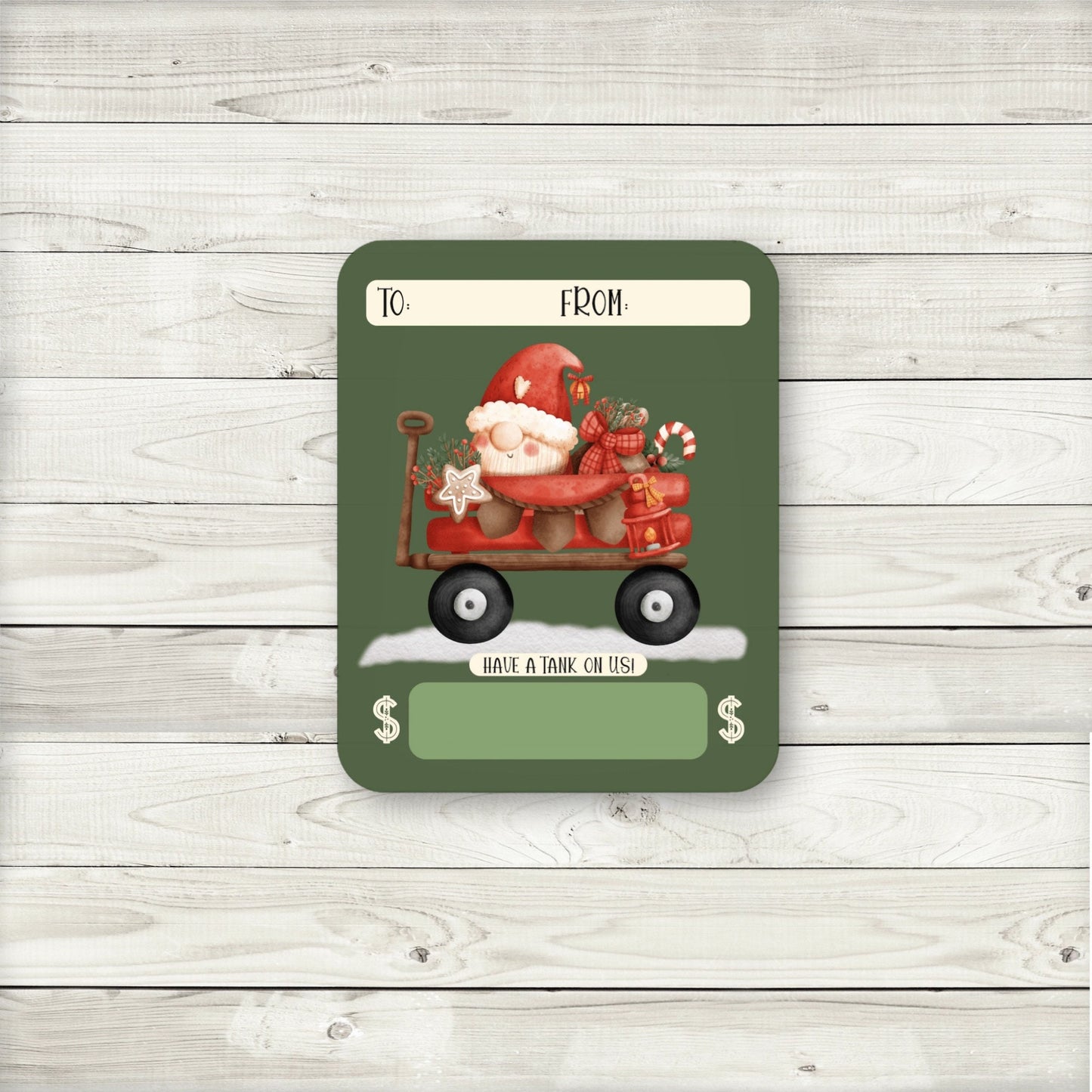 santa claus gas money christmas cash card holders