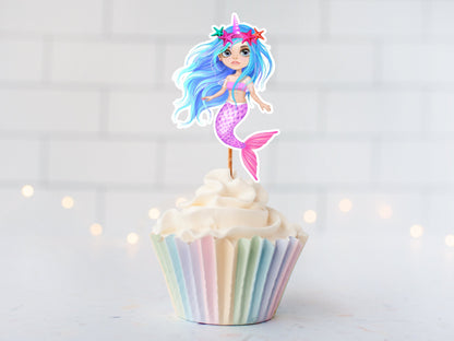 Mermaid Cupcake Toppers