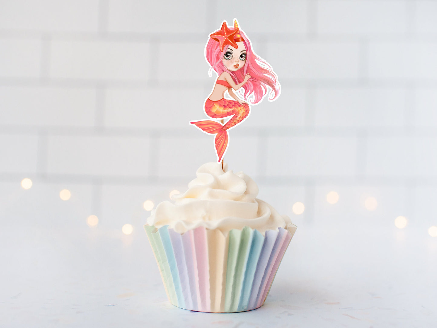 mermaid cupcake toppers