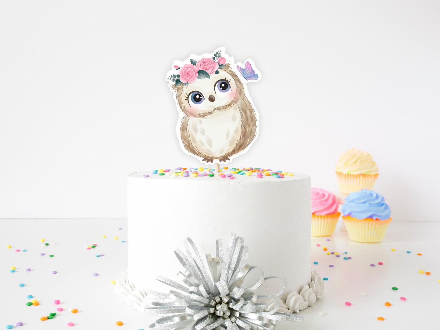 owl cake topper