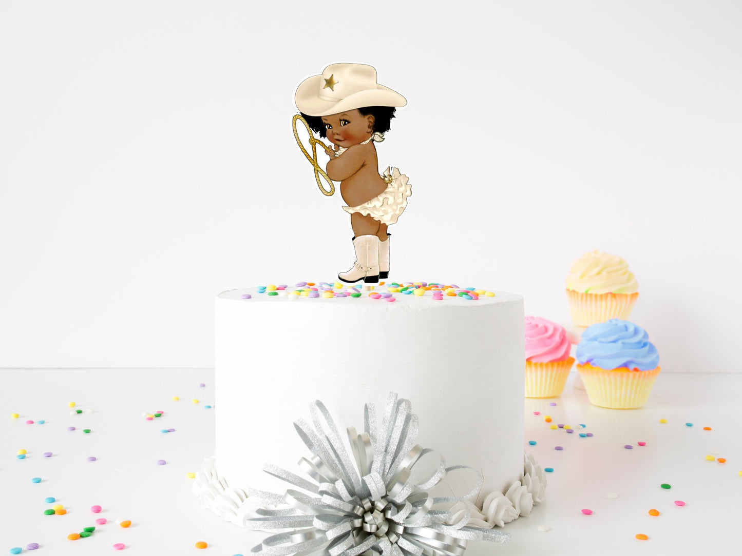 cowgirl cake topper|cowgirl birthday theme|cowgirl baby shower theme|rodeo cake topper|western cowgirl rodeo theme|african american crl crm