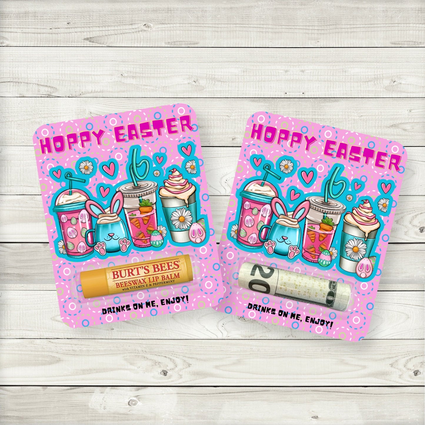 easter gift basket stuffer, easter basket filler gifts, easter basket goodies, easter cash money cards, easter lip balm holders, easter gift