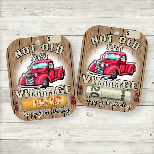 Funny Getting Older Vintage Truck Birthday Money Card|Humorous Elderly Birthday|Birthday Cash Money|Getting Older Birthday Money Card