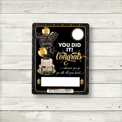 Black and Gold Graduation Money Card Holders|Graduation Cash Holder|Graduation Money|Graduation  Gift Ideas