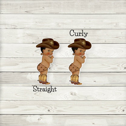 Little Cowboy Baby Shower Cupcake Toppers | It’s A Cowboy Y’all (Set of 12) CB02B