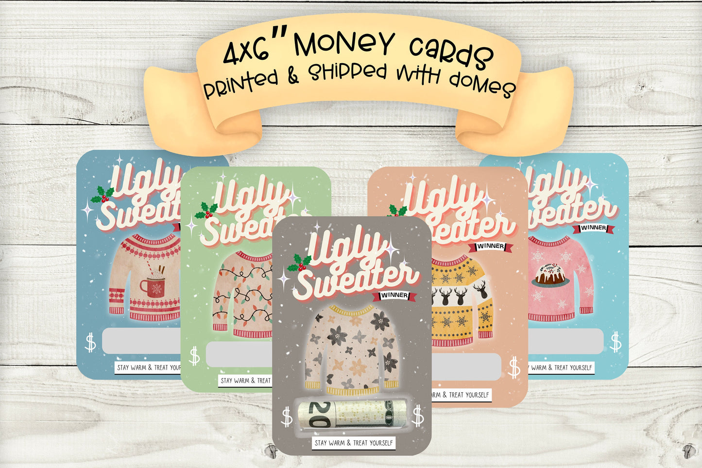 ugly sweater party money card holder: prizes & favors