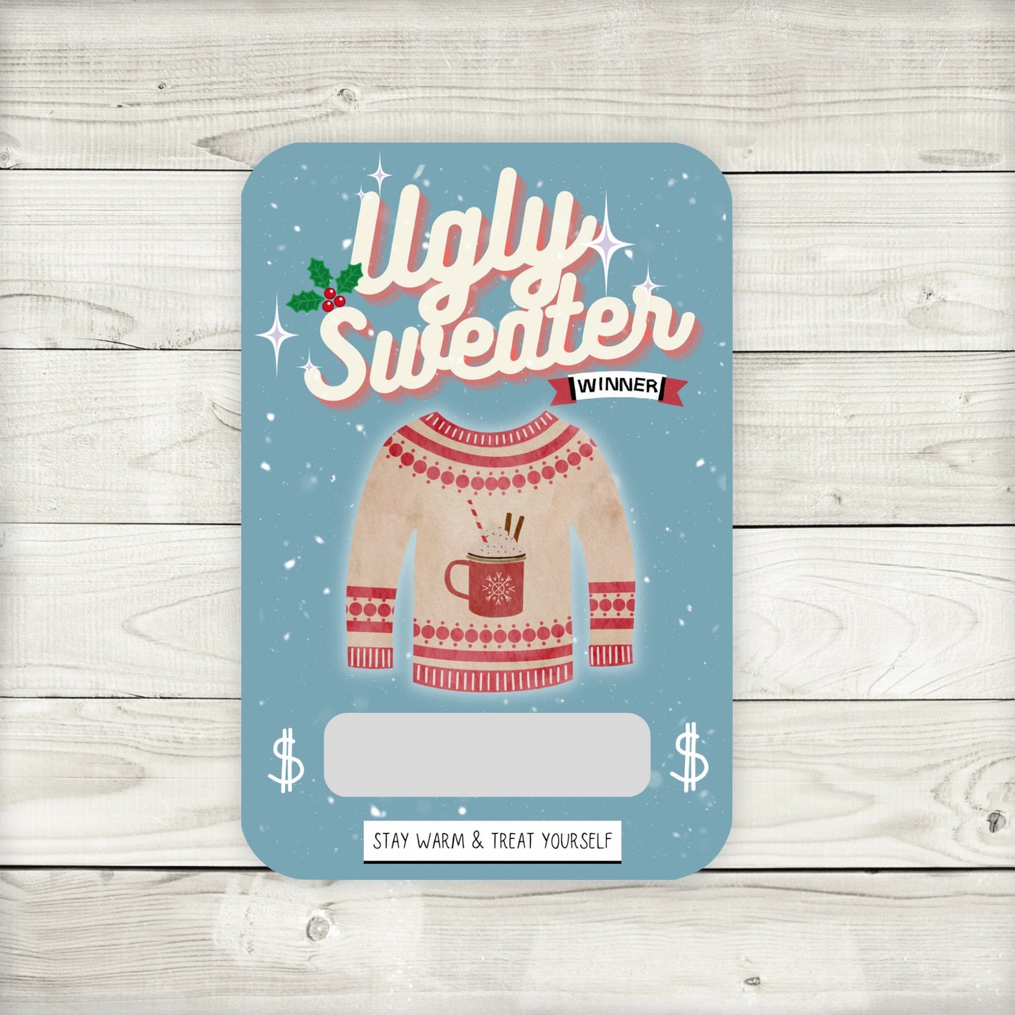 ugly sweater party money card holder: prizes & favors