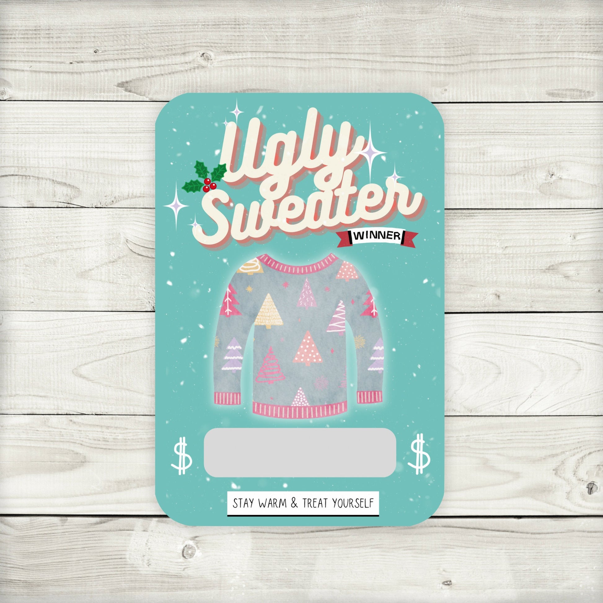 Ugly Sweater Party Money Card Holder: Prize Gift Card