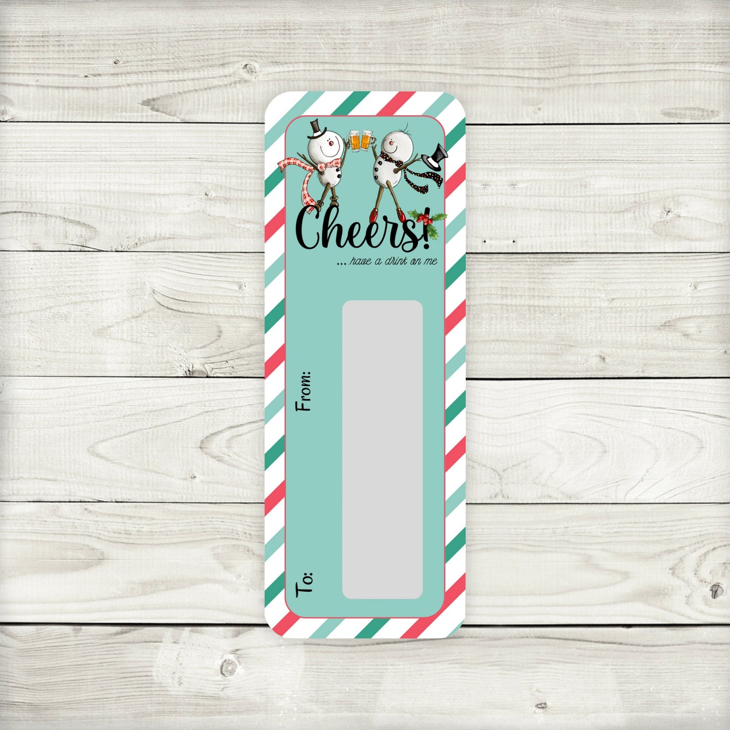 mini money cards| cute snowman christmas cash holder