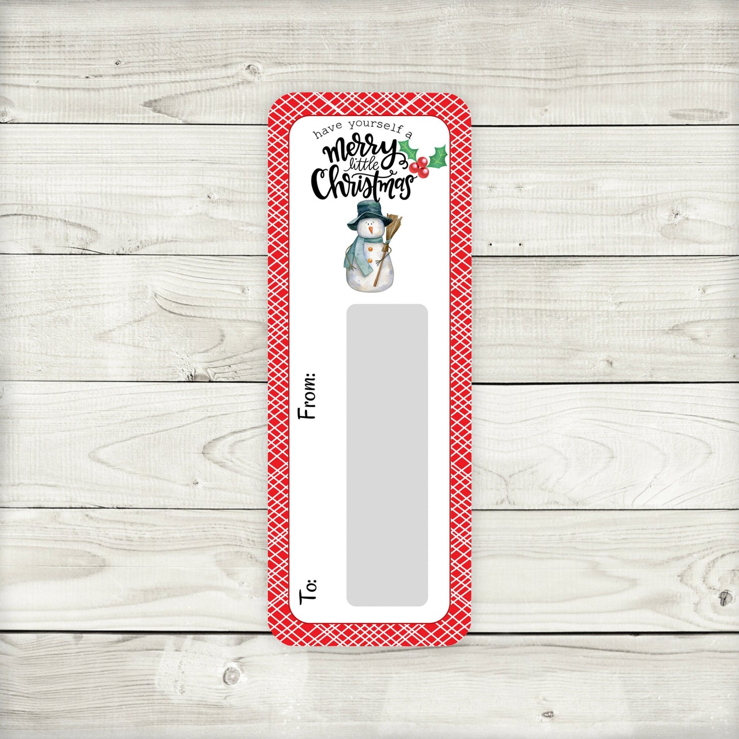 mini money card stocking stuffers | cute snowman christmas cash holder