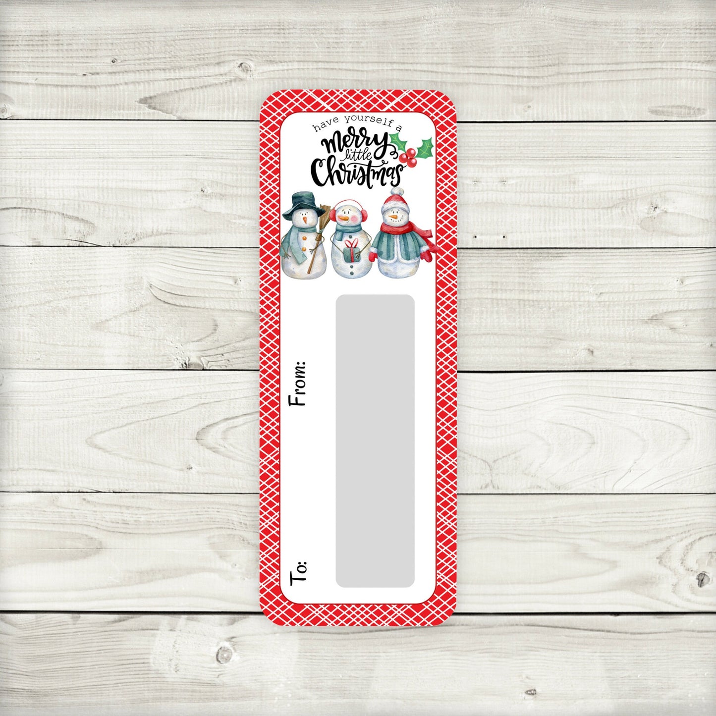 mini money card stocking stuffers | cute snowman christmas cash holder