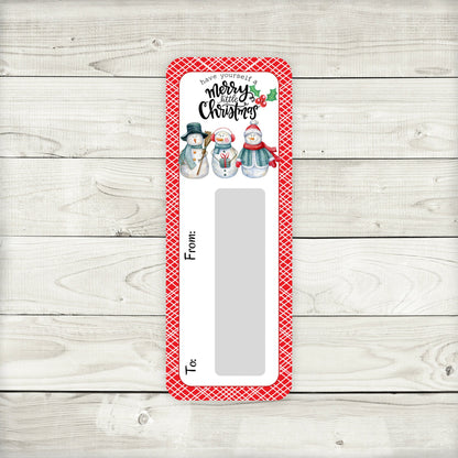 Mini Money Card Stocking Stuffers | Cute Snowman Christmas Cash Holder