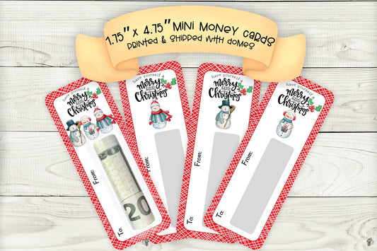 Mini Money Card Stocking Stuffers | Cute Snowman Christmas Cash Holder