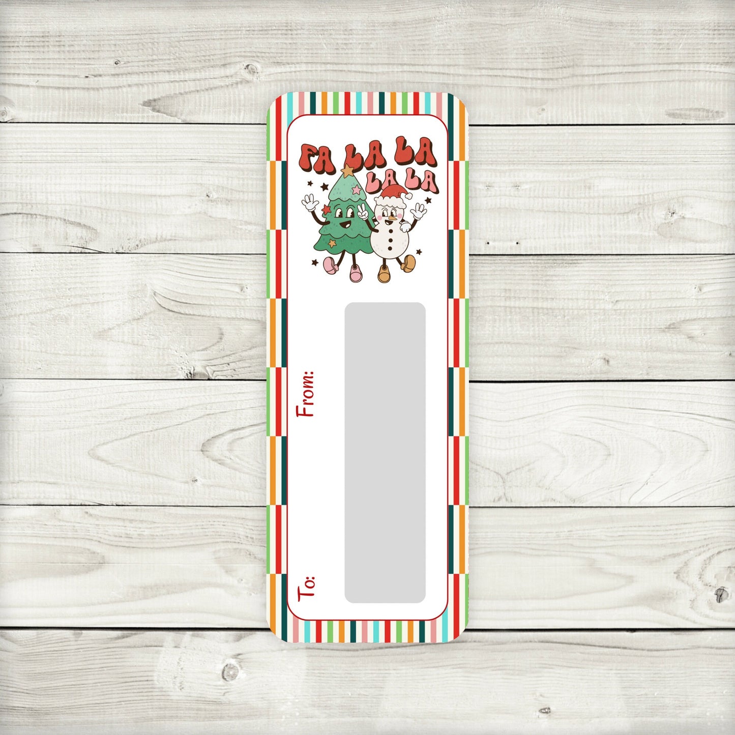 mini money cards | retro christmas cash holder