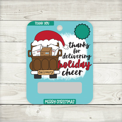 Delivery Driver and Mail Carrier Christmas Money Gift Card Holders