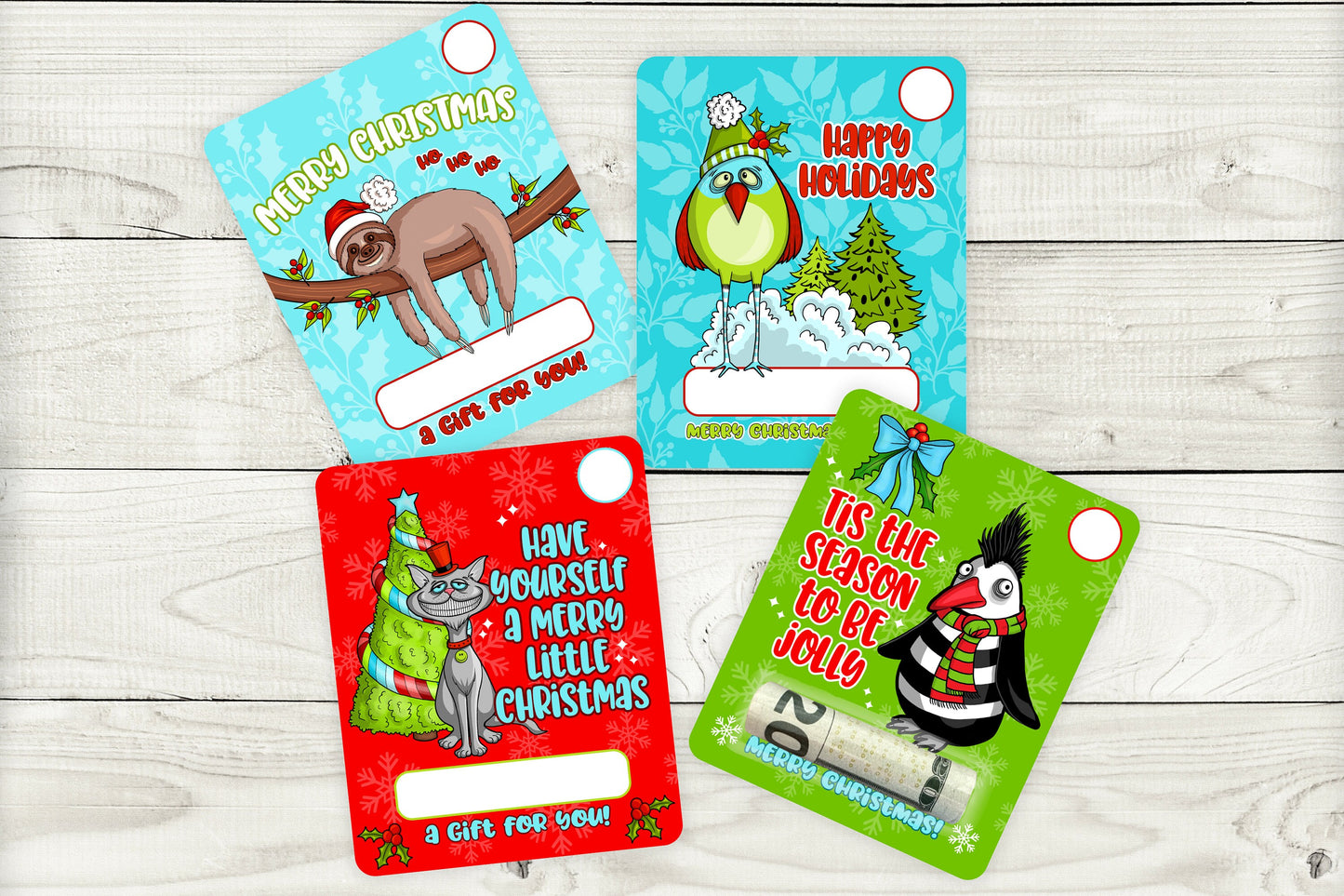 funny christmas cash holiday money card holders