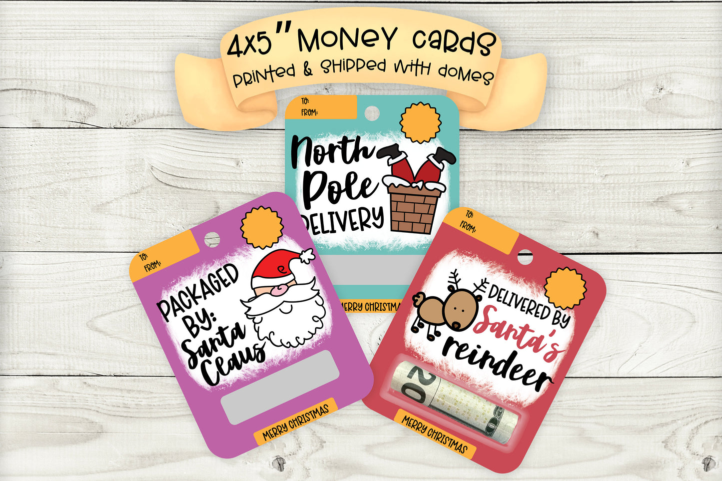 cute funny christmas money card holders