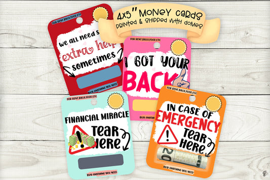 Emergency Funds Money Card Holders