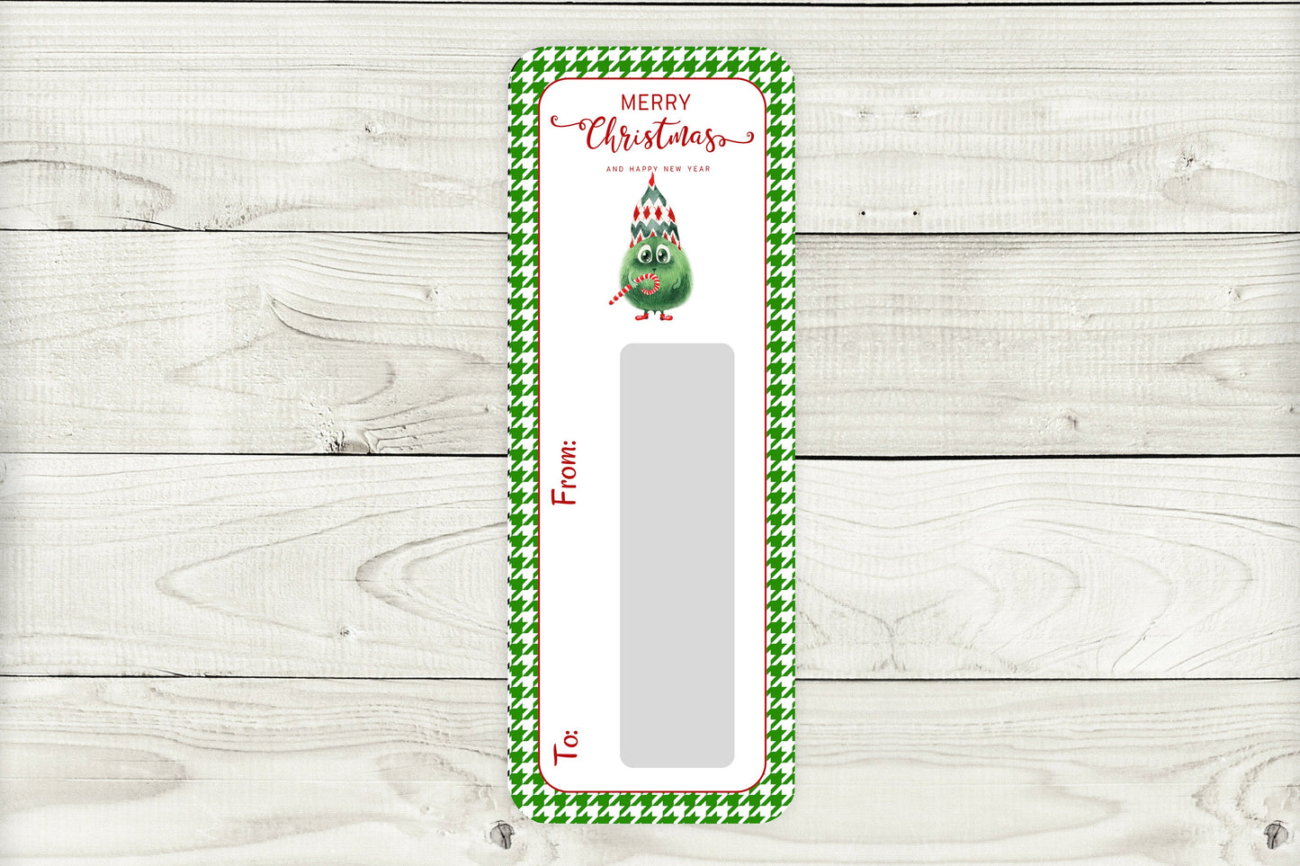 mini money cards| cute christmas creature cash holder|merry christmas green edition