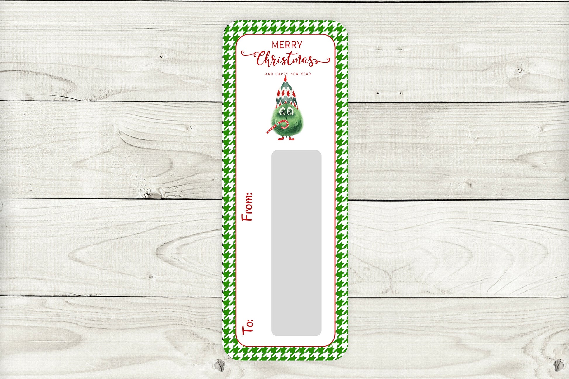 Mini Money Cards| Cute Christmas Creature Cash Holder|Merry Christmas Green Edition