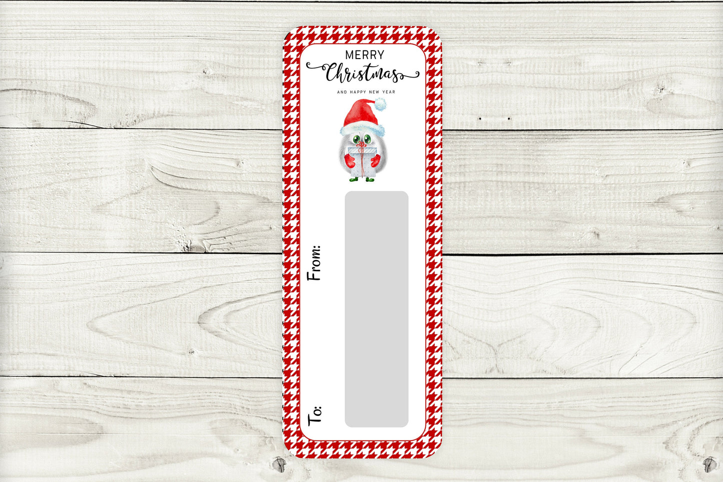 mini money cards| cute christmas creature cash holder|merry christmas white edition