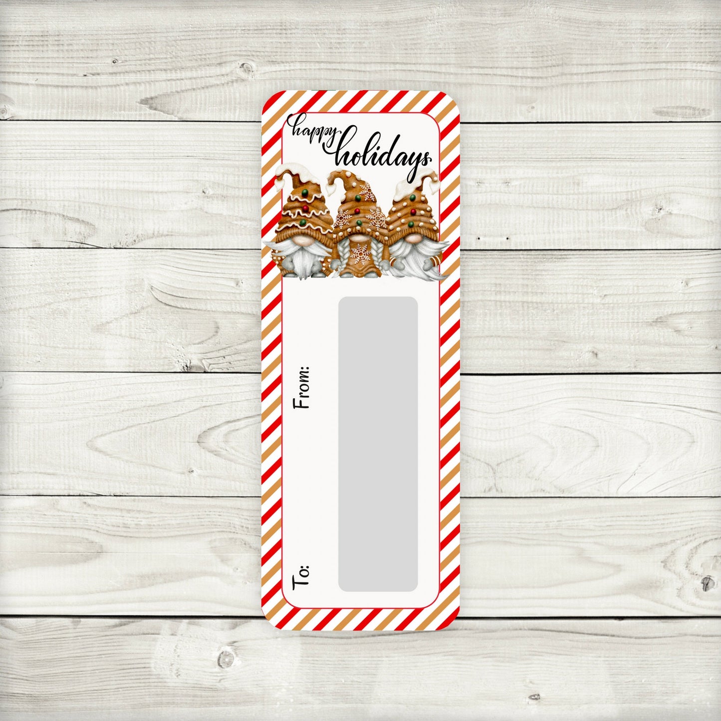 gingerbread gnomes christmas money card holder