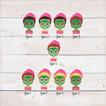 Pamper Spa Party Mask Cupcake Toppers (Set of 12)