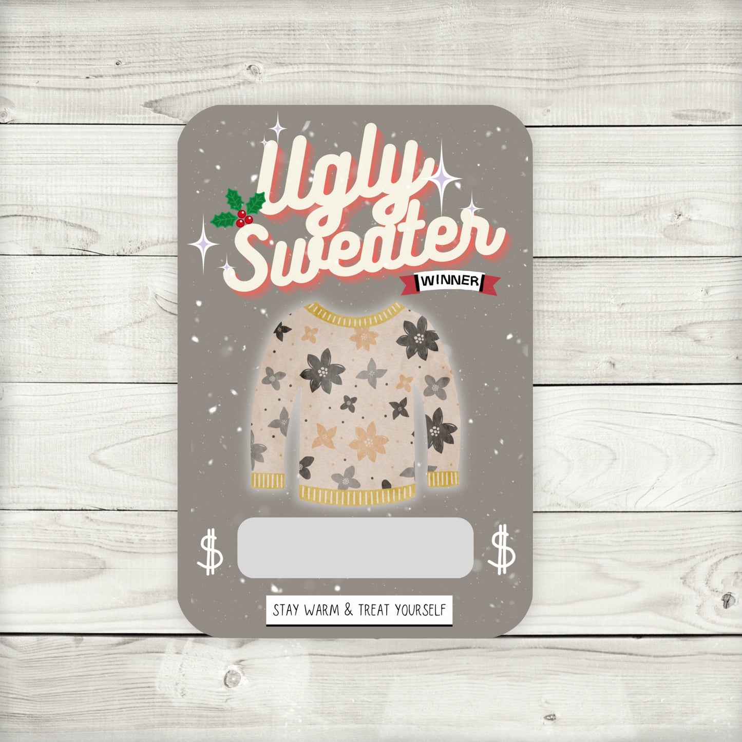 ugly sweater party money card holder: prizes & favors