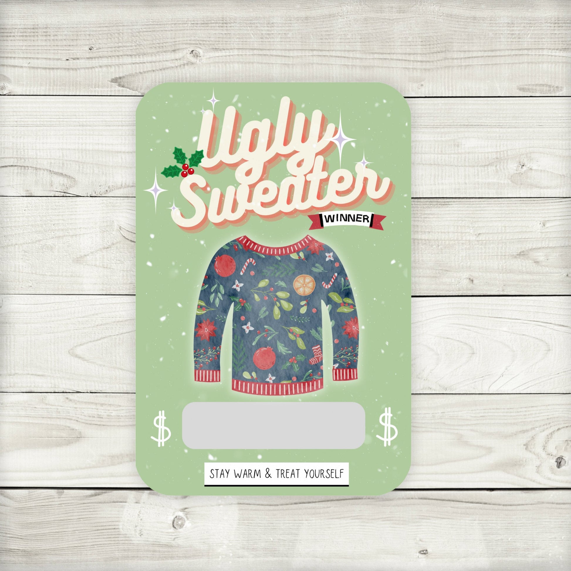 Ugly Sweater Party Money Card Holder: Prize Gift Card