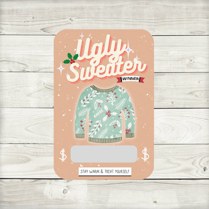 Ugly Sweater Party Money Card Holder: Prize Gift Card