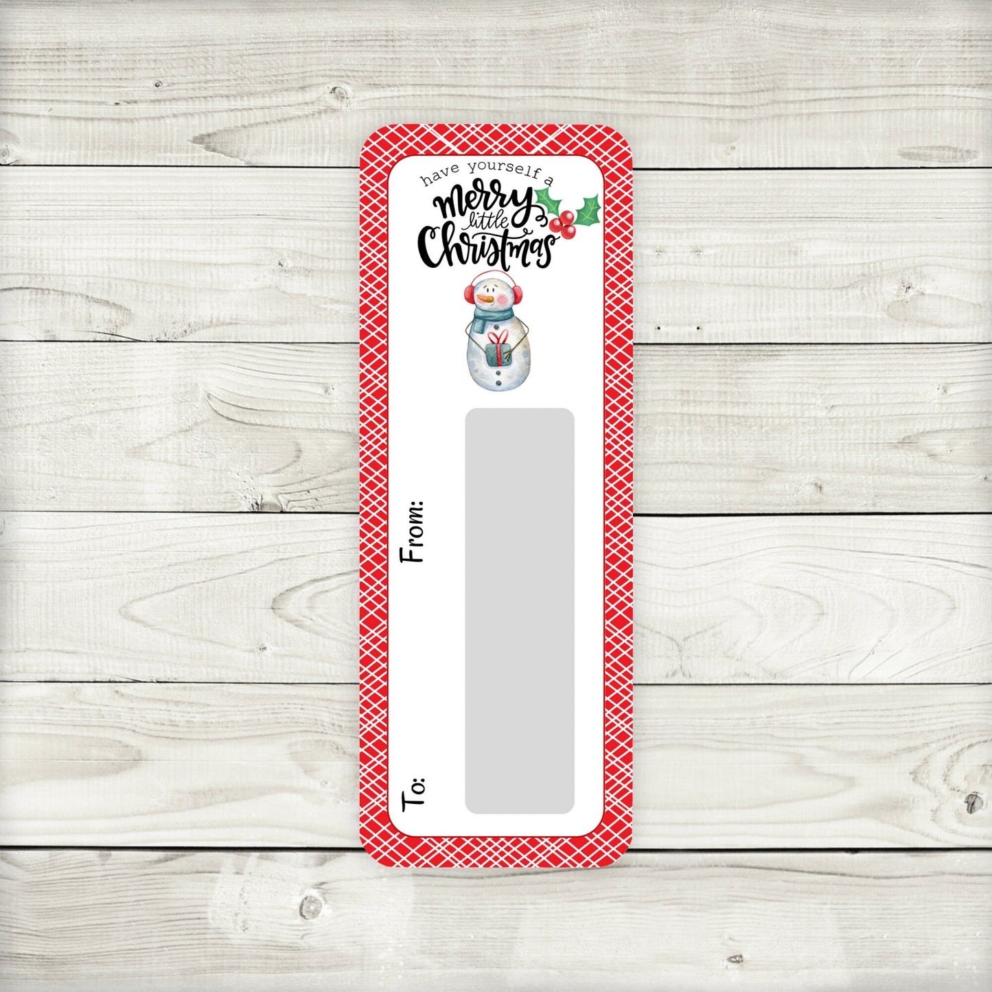 mini money card stocking stuffers | cute snowman christmas cash holder