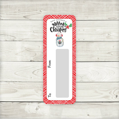 Mini Money Card Stocking Stuffers | Cute Snowman Christmas Cash Holder