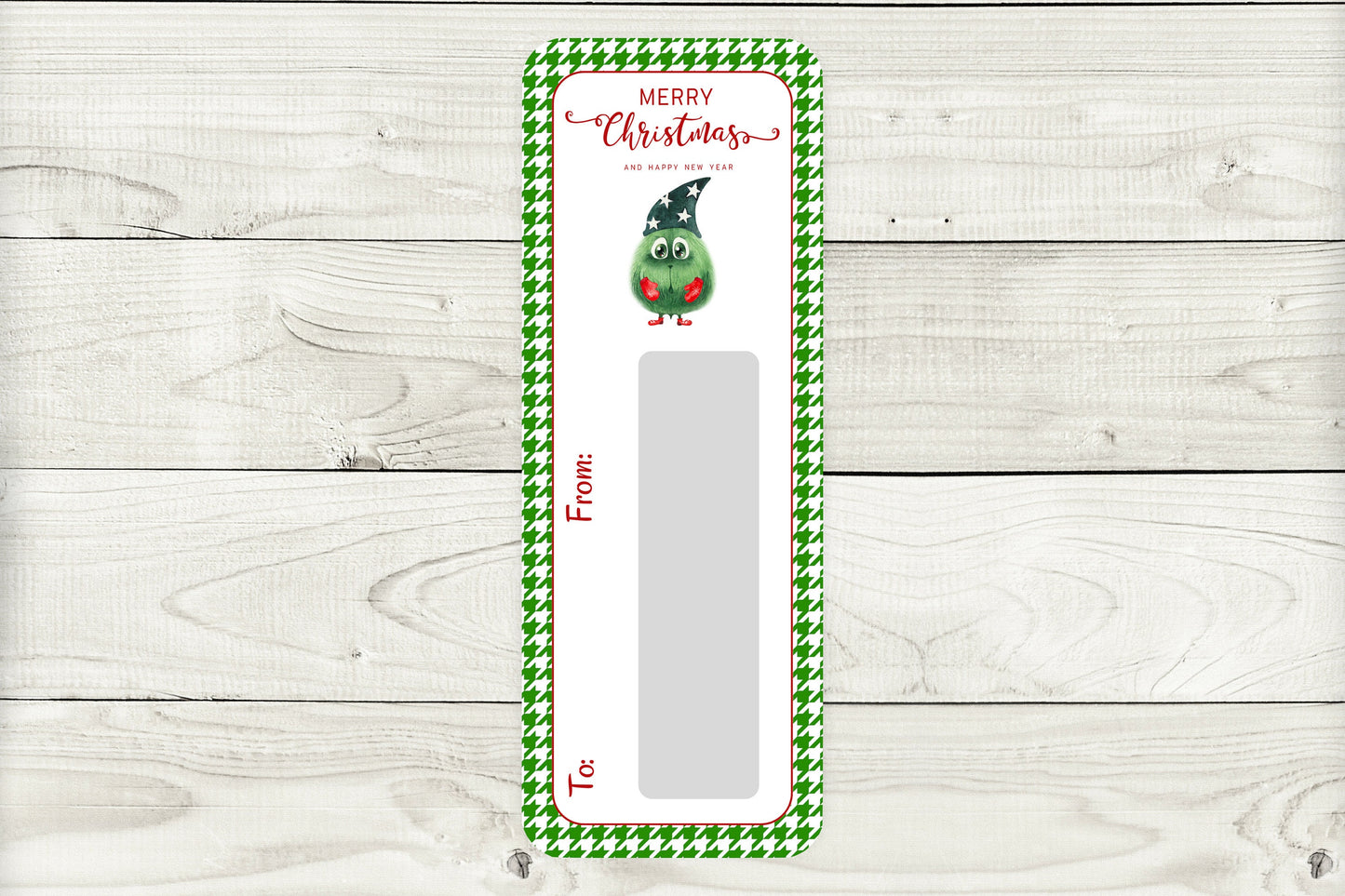 mini money cards| cute christmas creature cash holder|merry christmas green edition