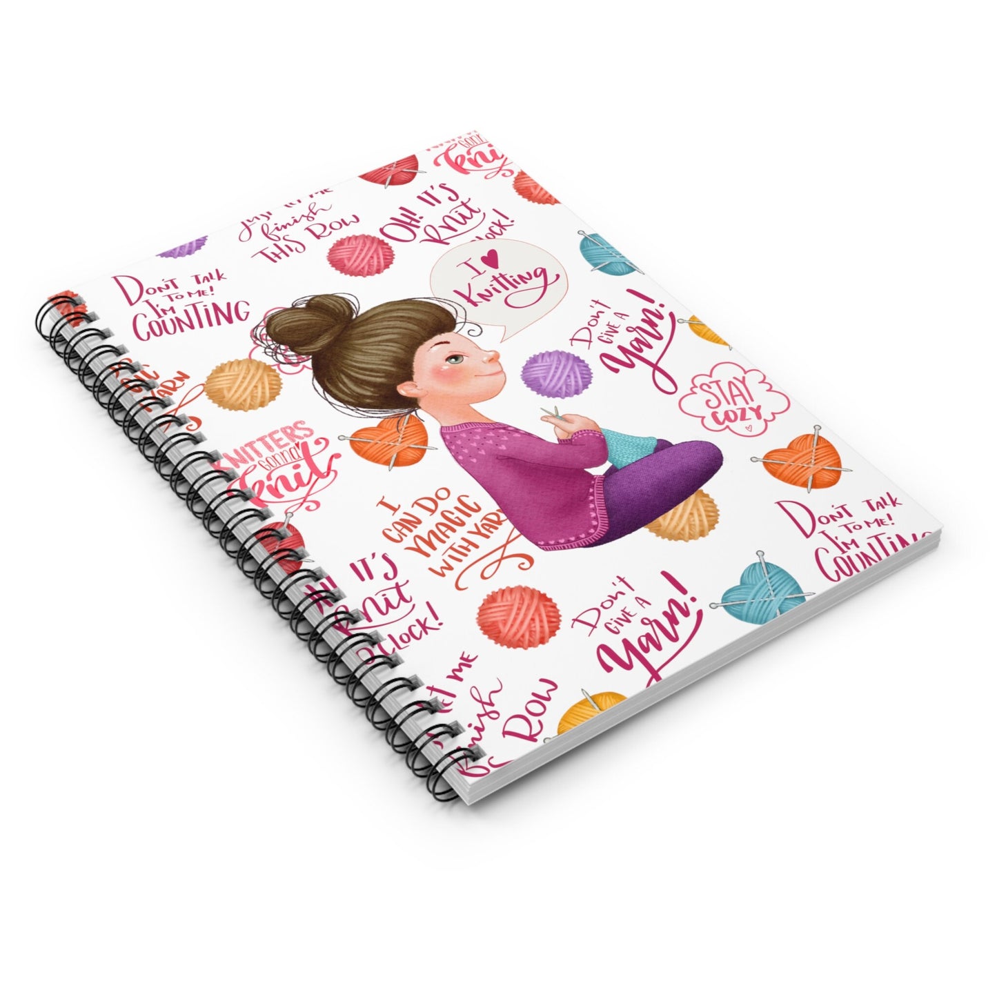 knit lover notebook journal - brunette
