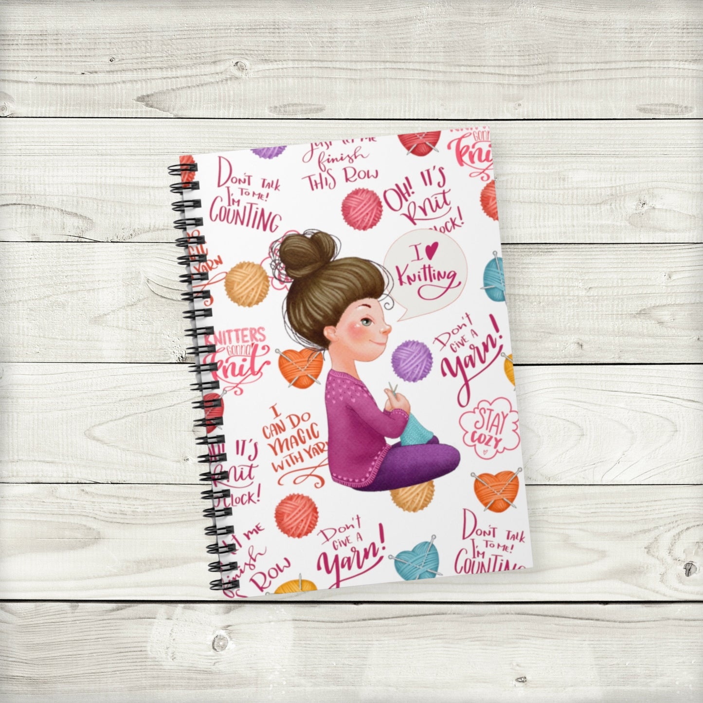 knit lover notebook journal - brunette