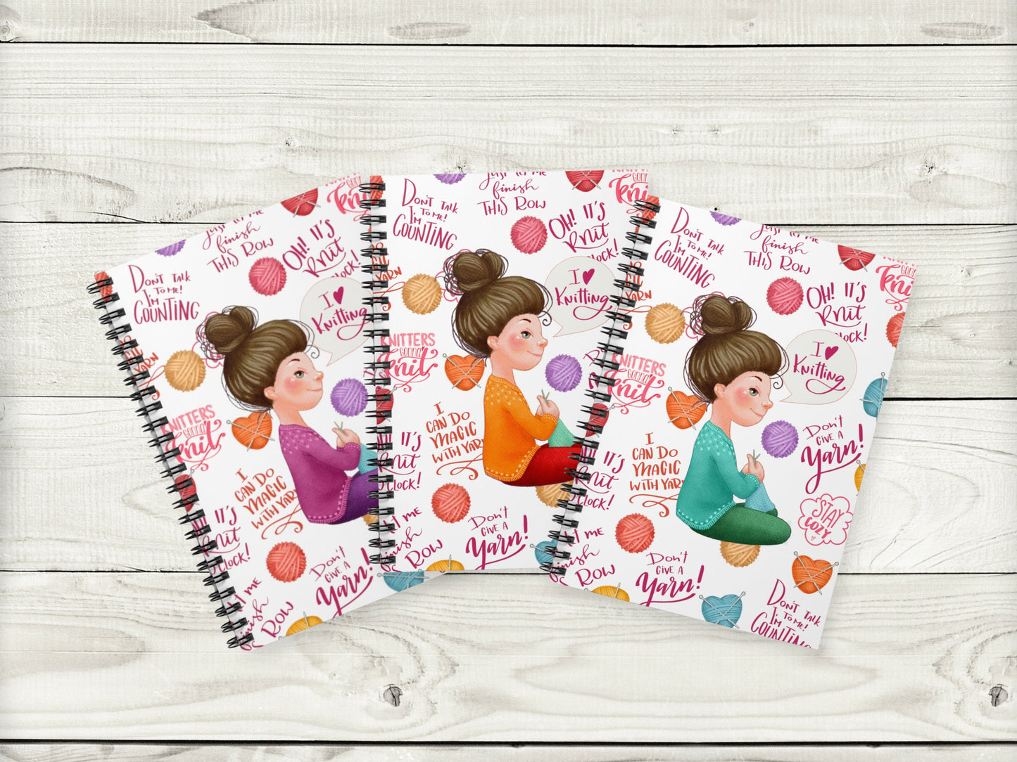 knit lover notebook journal - brunette