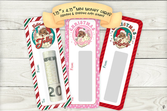 Mini Money Cards | Christmas Vibes | African American Santa